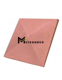 Ковпак на паркан 400х400 мм "Чотирискатний гладкий / Червоний"